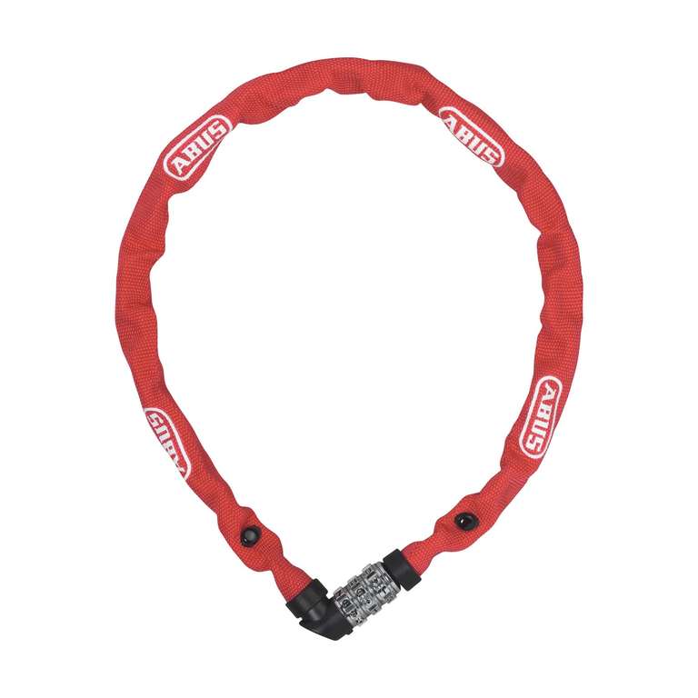 ABUS Candado de Cadena BICICLETAS 1200 Web, 60 cm, Rojo