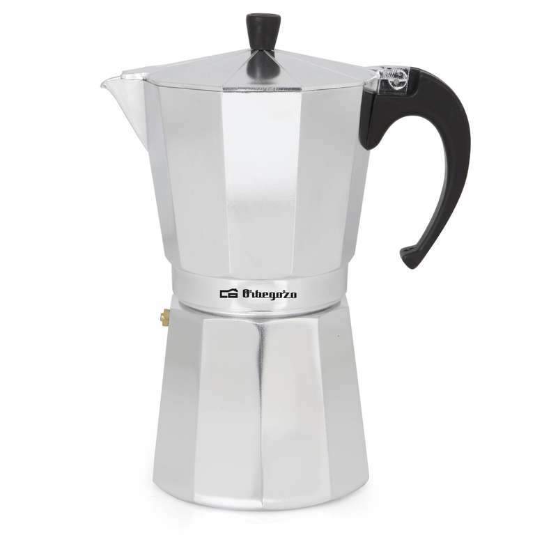 Orbegozo KF 600, Cafetera italiana, 6 tazas de capacidad, apta para cocinas a gas, eléctricas y vitrocerámicas, mango ergonómic