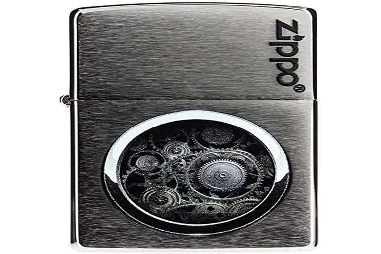 Mechero Original ZIPPO Brushed Chrome Gears In Circle