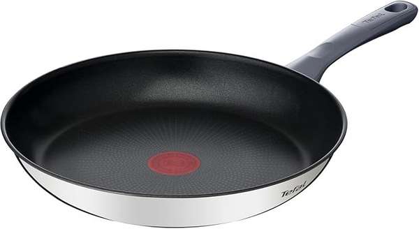Tefal Daily Cook - Sartén de 26 cm, Apto inducción, antiadherente, revestimiento titanio, apto lavavajillas y horno, acero inoxidable