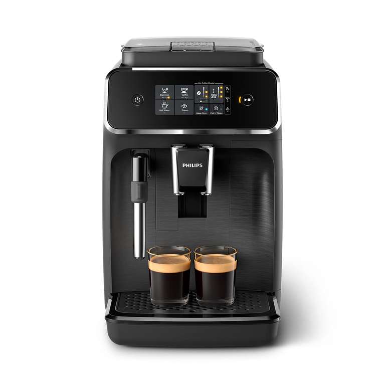 Cafetera Superautomática Philips Serie 2200 EP2220/10 (15 Bares, Molinillo Cerámico, Pantalla Táctil, Negro Mate)