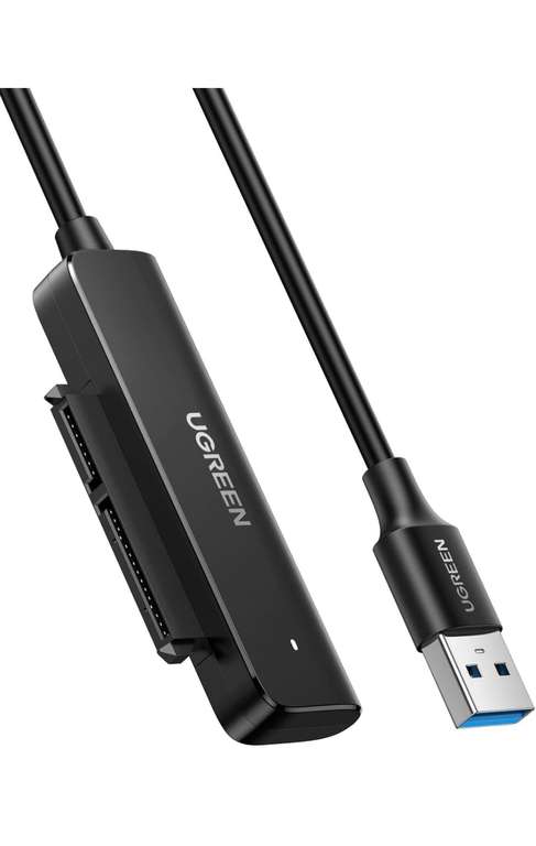 UGREEN Cable SATA III a USB 3.0, Adaptador para 2,5" Disco Duro SDD HDD con UASP Soporta S.M.A.R.T, Trim, Compatible con PC, PS4, Xbox