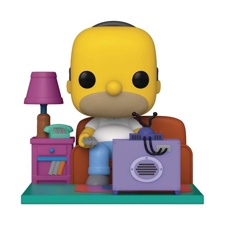Funko Pop! Deluxe: The Simpsons-Homer Simpson Watching TV - Figura de Vinilo Coleccionable
