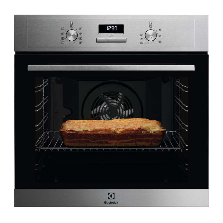 Electrolux EOH3H54X Horno Eléctrico de Convección, Multifunción, Grill Integrado, Serie 300, 7 Funciones