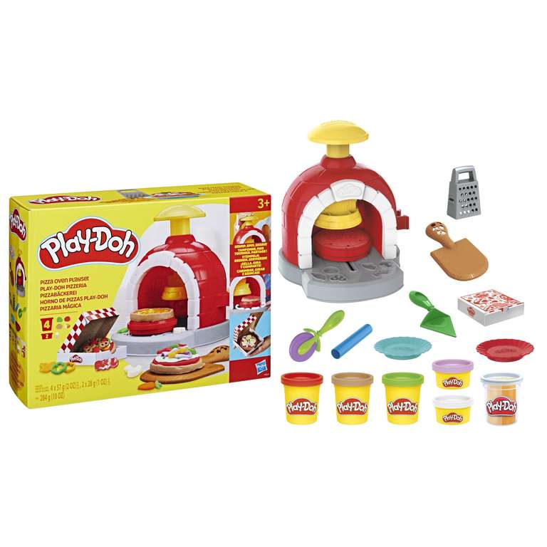 Play-Doh Kitchen Creations - Horno de Pizzas con 6 Botes de plastilina y 8 Accesorios