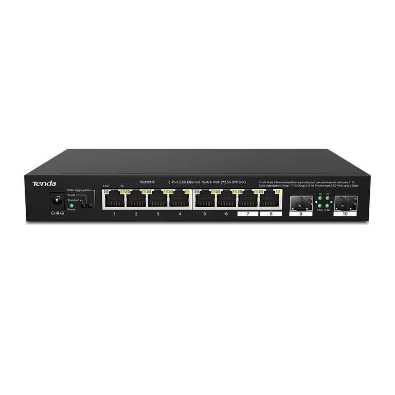 Tenda TEM2010F Switch Ethernet de 10 Puertos 2.5G