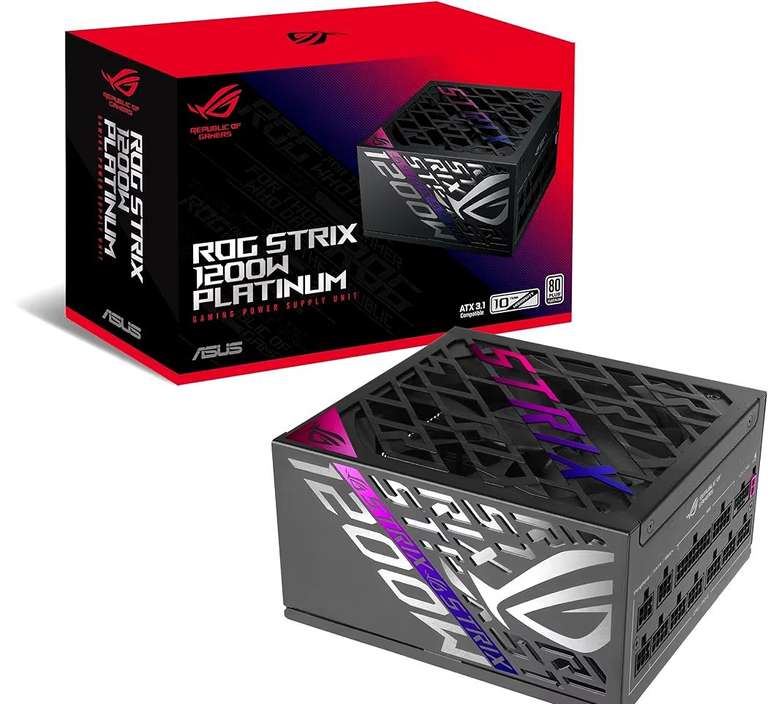 ASUS ROG Strix 1200W Platinum - Fuente de alimentación Totalmente Modular, 80 Plus Platinum, ATX 3.1, GAN MOSFET, GPU-First Intelligent