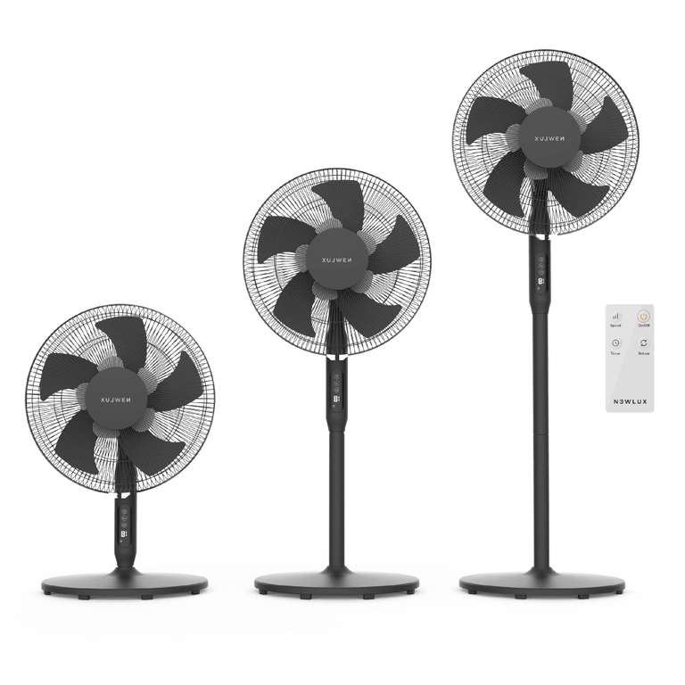 Ventilador de Pie con Mando a Distancia 3 en 1 W1050 Smart 10 Aspas de ø40cm, 3 Vel. y Temporizador 18h.