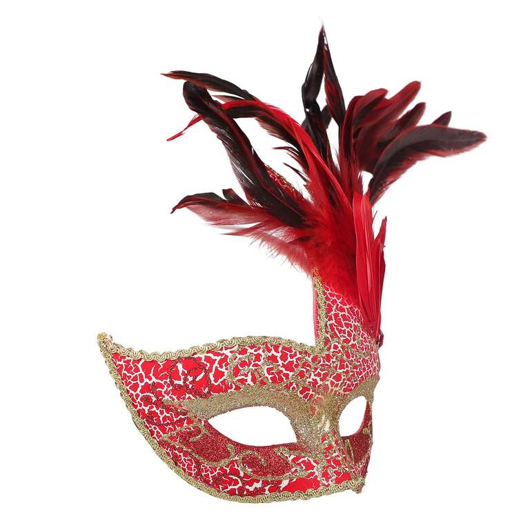 Máscara veneciana de plumas para carnaval y fiestas temáticas