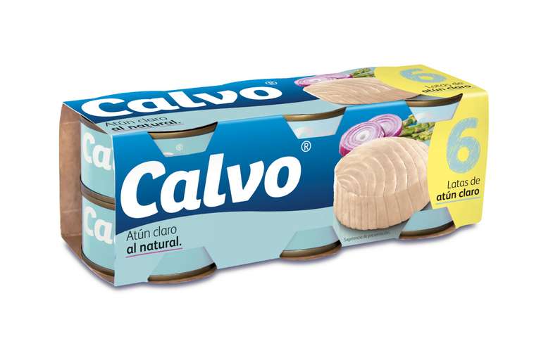 Calvo Atún claro al Natural Pack 6 unidades x 56gr