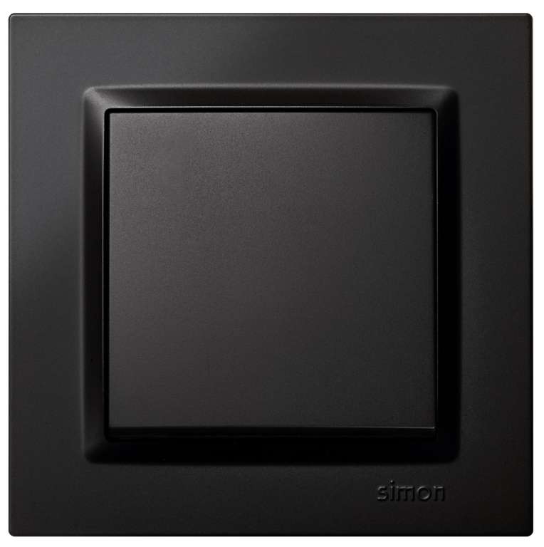 SIMON 10 Interruptor Conmutador de Pared 230V Negro