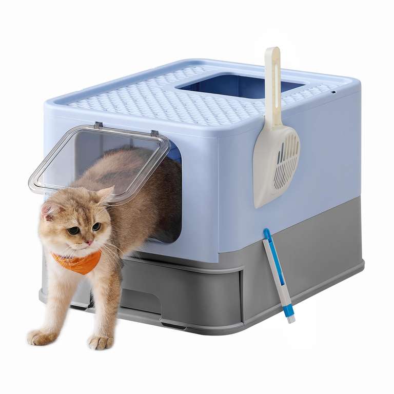 Feandrea Arenero Gato, Bandeja Extraíble, Carga de 15 kg, Pala