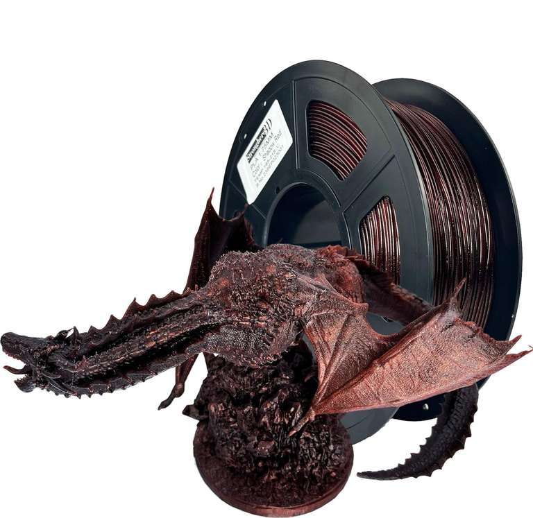 Stronghero3D Filamento PLA para impresora 3D de 1,75 mm, color rojo sombreado, cambio de color, precisión +/- 0,05 mm, 1kg de peso neto