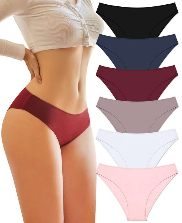 BeReady BBragas Mujer Algodon Braguitas Ropa Interior Mujer Elástico Cuecas Mulher Algodão Culotte Sexy Pack de 6 Tallas: M