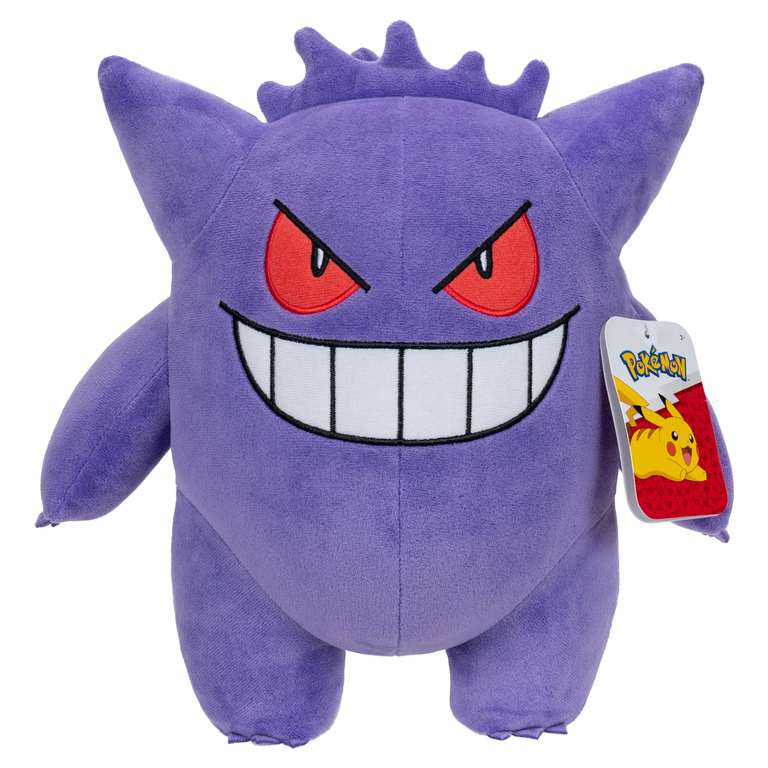 Pokémon Peluche Gengar Peluche Suave de 30 cm con Detalles auténticos