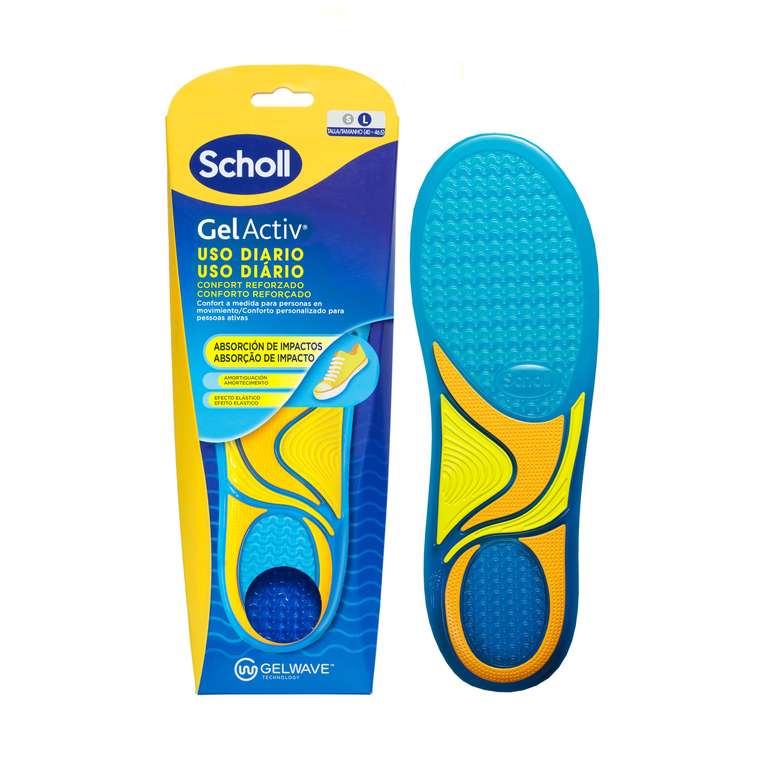 Scholl GelActiv Uso Diario Plantillas de Gel con Memory Foam para Hombre