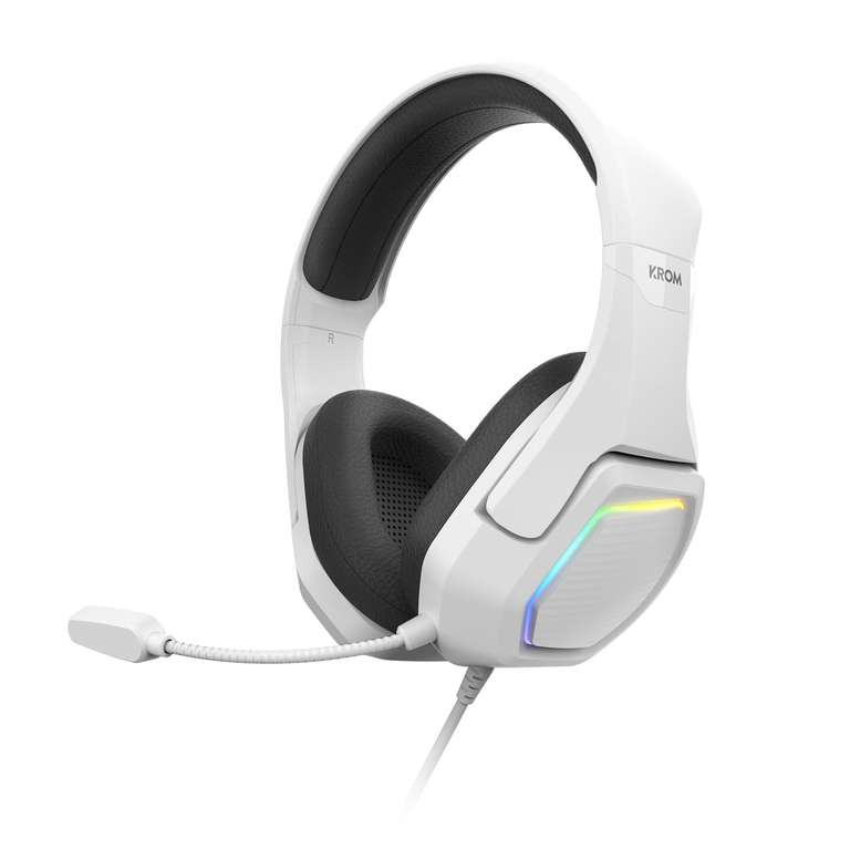 KROM KOPA 7.1 – Auriculares Gaming USB con Sonido Virtual 7.1, iluminación RGB Rainbow, Drivers de 50 mm, micrófono omnidireccional