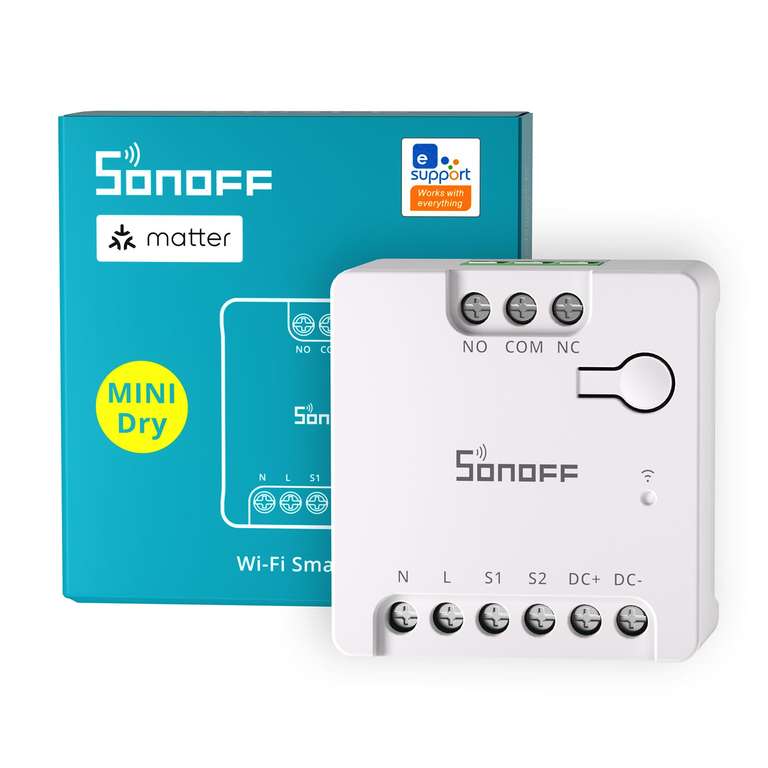 SONOFF MINI-D Matter Interruptor Inteligente para Puerta de Garaje (Reacondicionado - Como Nuevo)