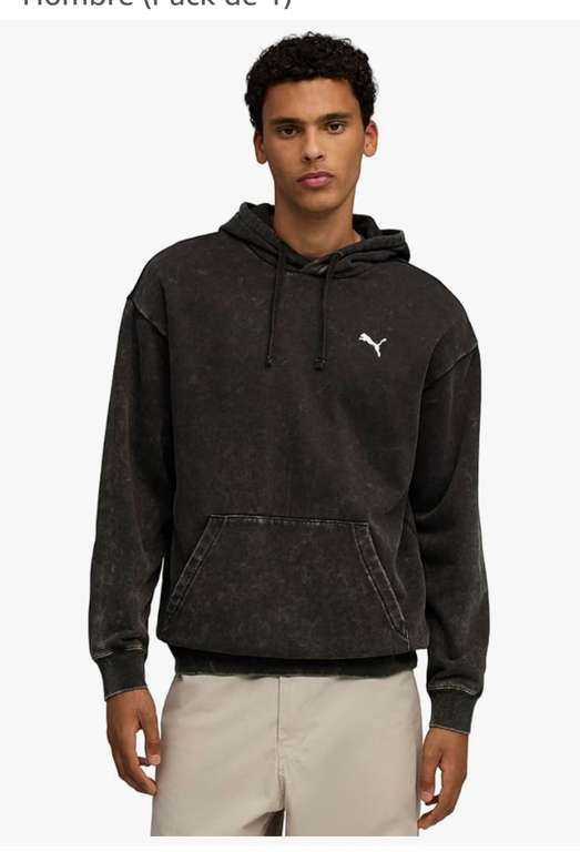 PUMA ESS Elevated Relaxed Wash Hoodie FL Sudaderas con Capucha Hombre