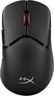Hyperx Pulsefire Saga Pro - Ratón Gaming inalámbrico Modular RGB, Peso 72g, batería 90h, 4K, Sensor 26K, OMEN Instant Pair, 6 Botones, Negro