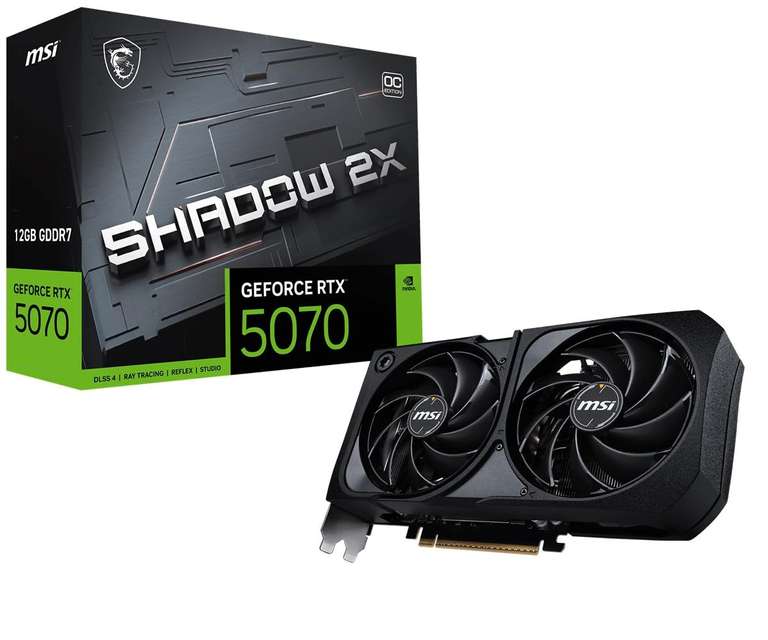Tarjeta Gráfica MSI GeForce RTX 5070 12G Shadow 2X OC + Juego Pragmata