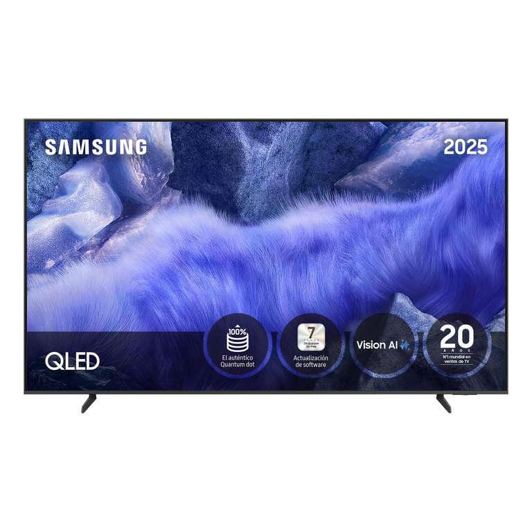 Samsung TV 65 Pulgadas QLED QE1F 4K Smart TV con Vision AI, 100% Volumen de Color con Quantum Dot y más de 500 Canales TV Plus