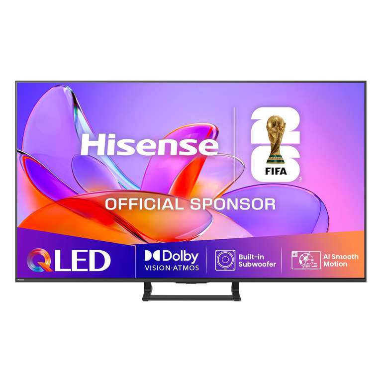 Hisense 50A7Q - QLED Smart TV 50 Pulgadas, Movimientos Suaves IA, Dolby Vision, Dolby Atmos, Subwoofer Integrado, Modo Juego Plus
