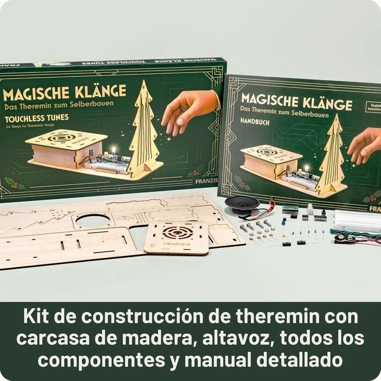 Calendario de adviento Kit de construcción theremin (instrumento musical electrónico) / Reaco como nuevo / Manual en inglés y alemán