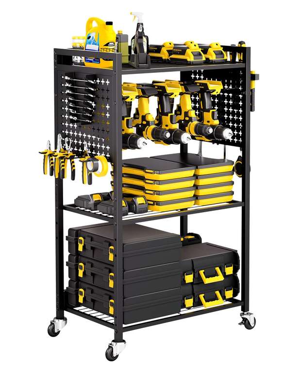 VEVOR Carrito Organizador de Herramientas de 4 Niveles, Carga de 68 kg