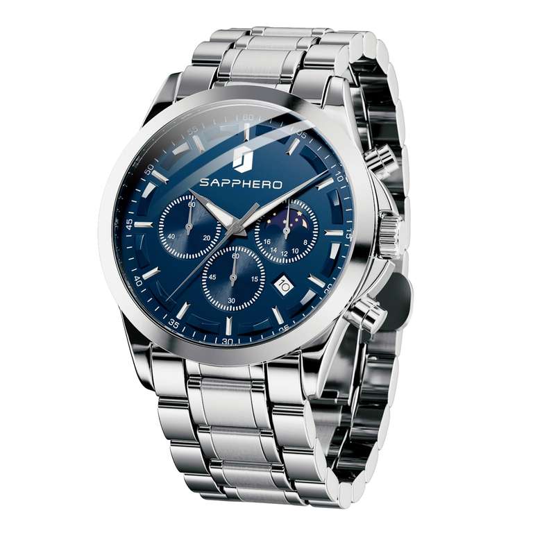 BENYAR by Relojes para Hombre Cronógrafo Indicación de Fecha 50M