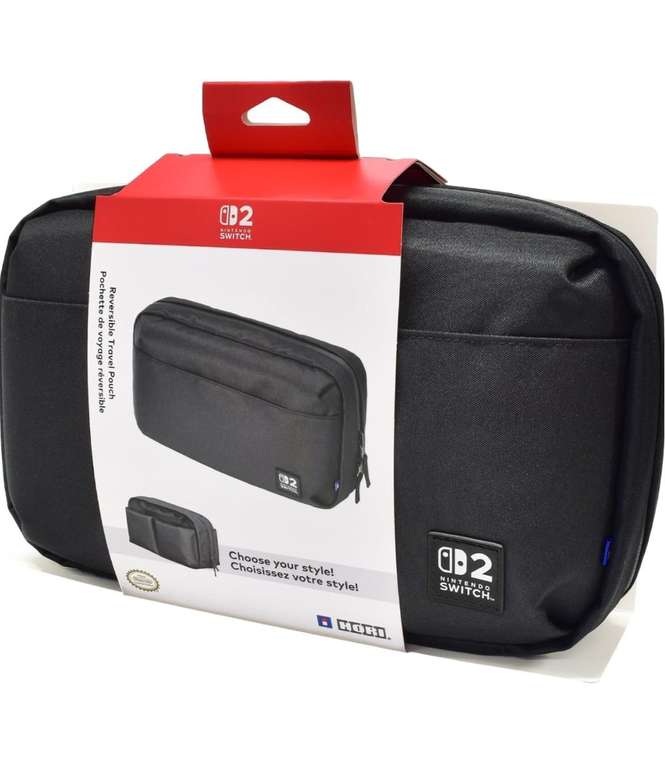 HORI - Funda de Viaje Reversible (Negra) para Nintendo Switch 2 – Licencia oficial de Nintendo