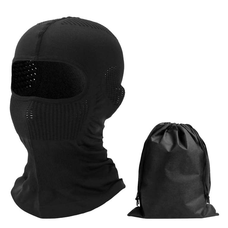 Invierno Pasamontañas Moto Transpirable de Una Pieza Hombre Mujer, Balaclava Moto Invierno con Bolsa Adecuado Ciclismo Motociclismo Esquí