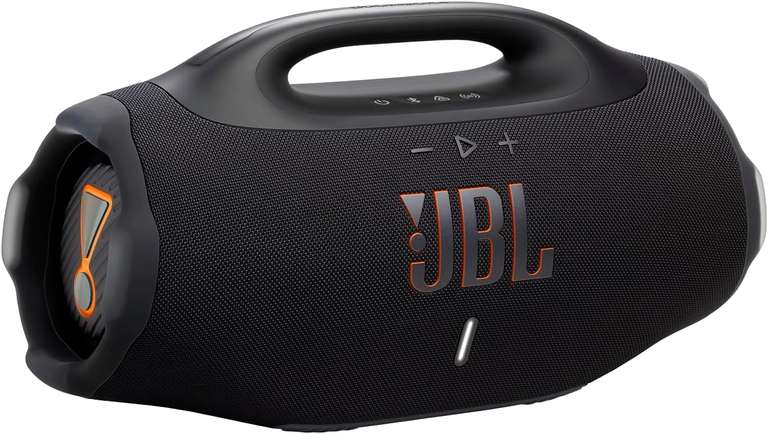 JBL Boombox 4 - Sonido JBL Pro, AI Sound Boost, Resistencia al Agua/Polvo IP68, autonomía 34h, Auracast, 2 ajustes de Refuerzo de Graves