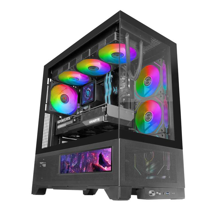 Mars Gaming MC-LCDX, Caja Gaming ATX, Pantalla IPS 9.16