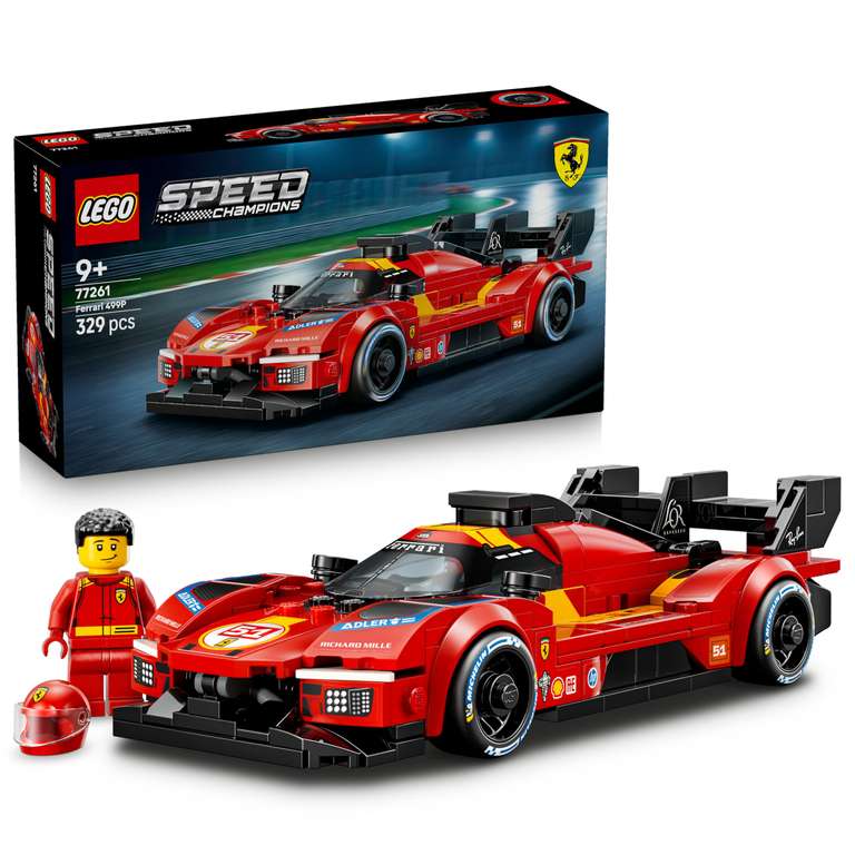 LEGO Speed Champions Ferrari 499P – 329 piezas + Minifigura de piloto