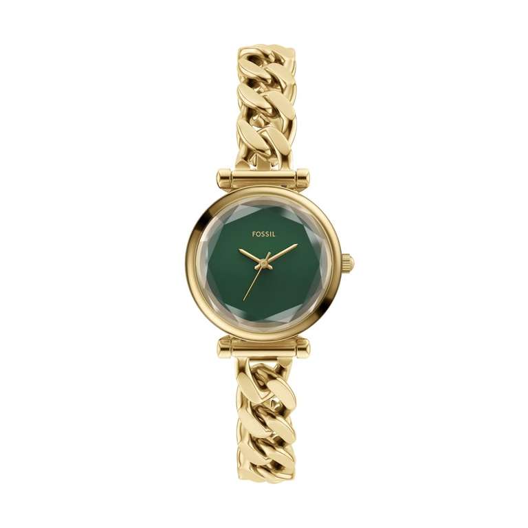 Fossil Carlie ES5441 - Reloj de Acero Inoxidable en Tono Dorado de 28 mm para Mujer