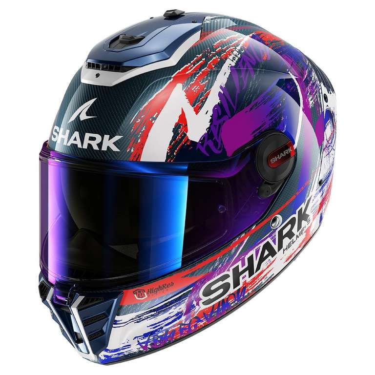 SHARK, Casco Moto Integral SPARTAN RS CARBON ZARCO SIGNATURE Carbon White Violet DWV