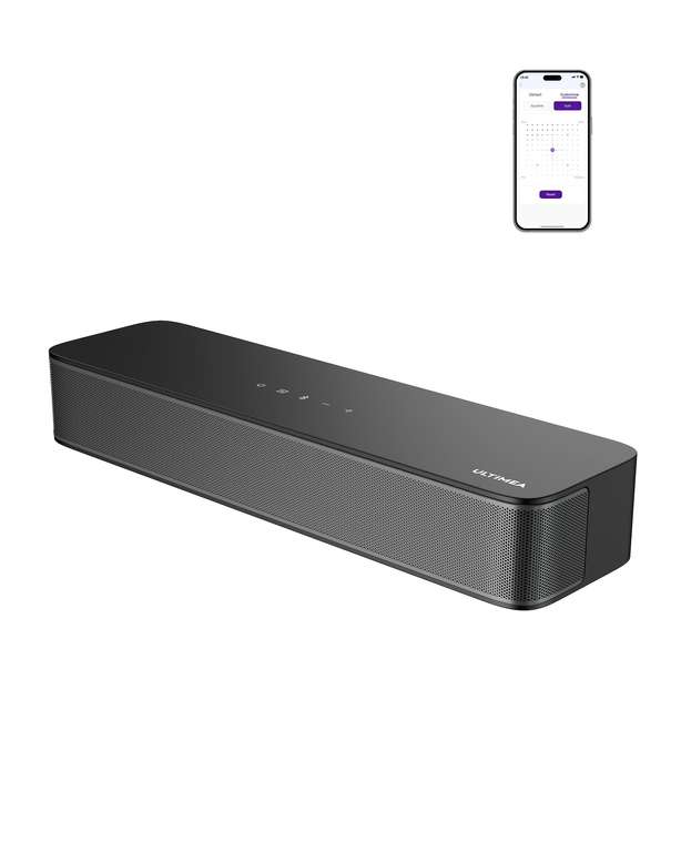 ULTIMEA Barra de Sonido 2.1ch para TV, subwoofer Integrado,132W, Control por App, Barras de Sonido Bluetooth 5.4