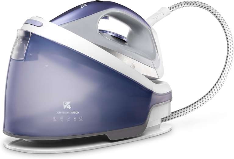 Di4 Centro de Planchado Jet Pressing Amico, Potencia 2400W, 5.5 Bares, Golpe de Vapor 240g, Depósito de Agua XL 2.4Ll, Listo en 1 Minuto